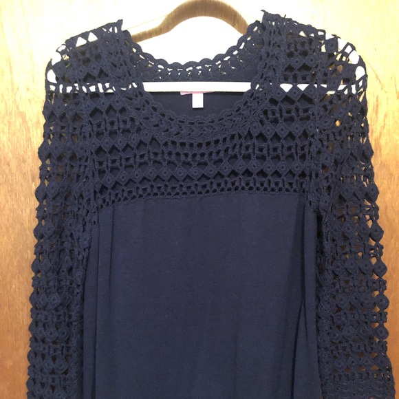 Lilly Pulitzer navy sweater dress size large - Picture 2 of 5